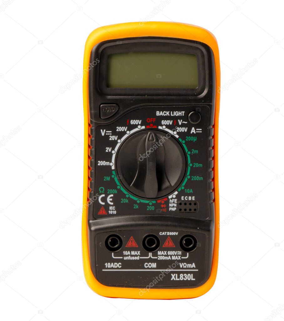 Multimeter electronic digital to measure the voltage of electrical.