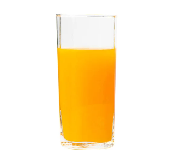 Orange Juice Tall Grass Isolate White Background Clipping Path — Stock Photo, Image