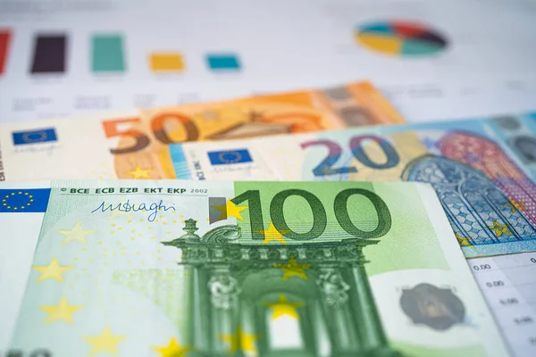 Euro Tablo Çizelgesine Para Yatırıyor Finansal Kalkınma Bankacılık Hesabı Statistik — Stok fotoğraf