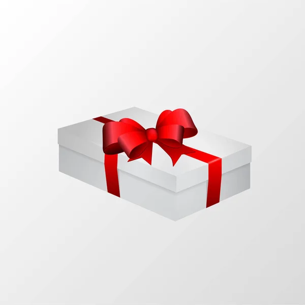 Vector caja de regalo blanco — Vector de stock