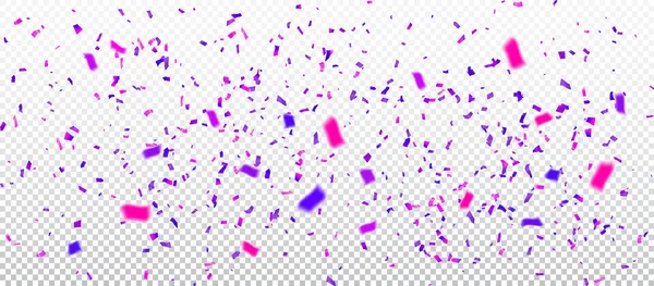 Kolorowy konfetti na tle transperent — Wektor stockowy