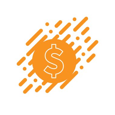 Vektör dolar işareti simgesi, düz kavramı