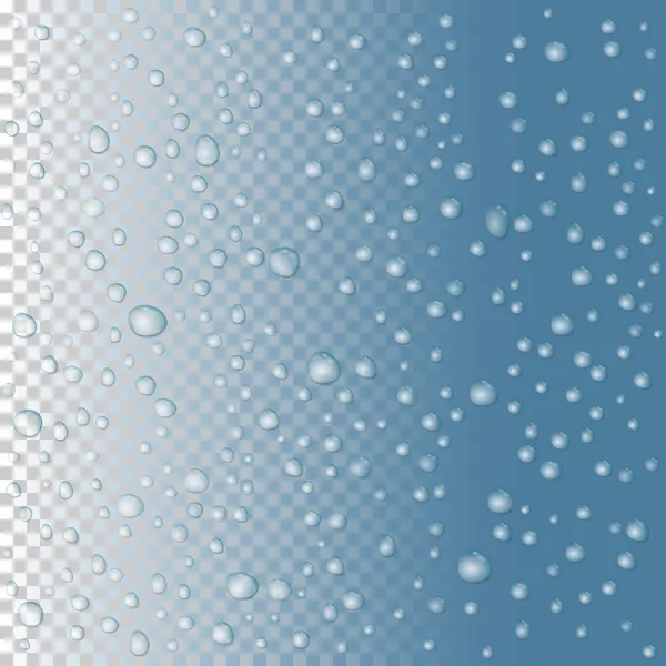 Vektor Wassertropfen auf Glas. Regentropfen — Stockvektor