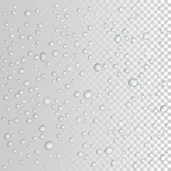 Vector Gotas de agua sobre vidrio. gotas de lluvia — Vector de stock