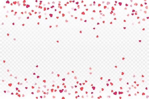 Wektor realistyczne na białym konfetti serca na przezroczystym tle dekoracji i krycia. Pojęcie szczęśliwy Valentine's Day, ślub i rocznicę — Wektor stockowy