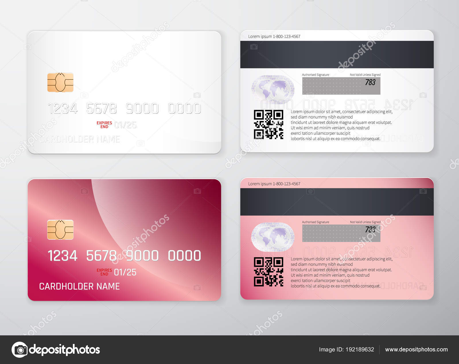 Download Credit Card Mockup Realistic Detailed Credit Cards Set Abstract Design Background Front And Back Side Template Money Payment Symbol Vector Illustration Eps10 Vector Image By C Olehsvetiukha Gmail Com Vector Stock 192189632