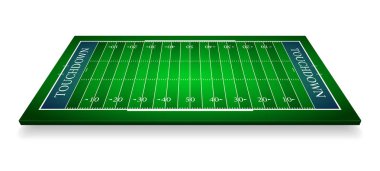 Detaylı bir Amerikan futbol sahası bakış açısıyla, eps10 vektör Illustration