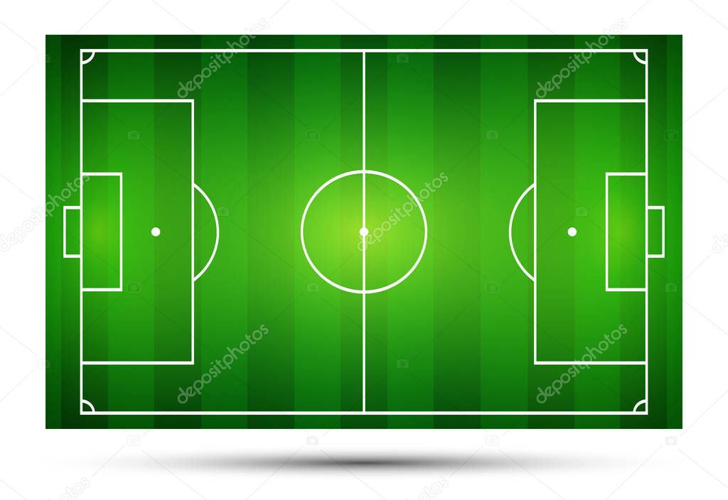 vector illustration of football field, soccer field