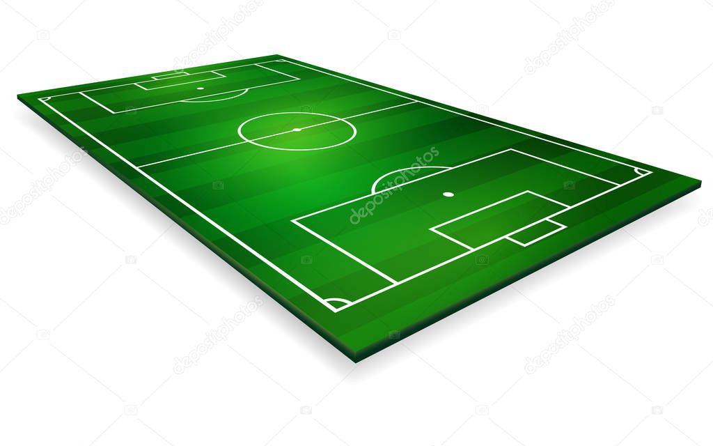 vector illustration of football field, soccer field