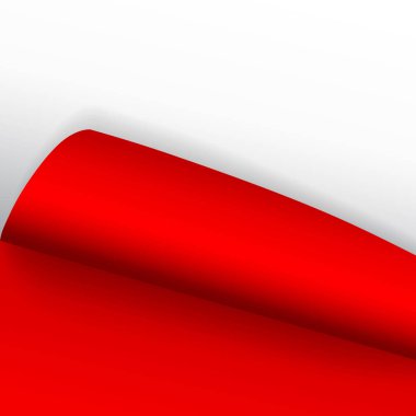 Kıvrımlı köşeli ve gölgeli kağıt sayfa. Tasarımın için şablon. Hazır ol. Vektör illüstrasyonu