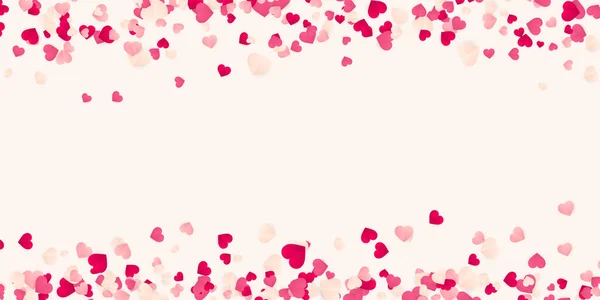 Днем Святого Валентина Фон Бумажные Красные Розовые Белые Оранжевые Сердца — стоковый вектор