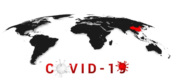 Coronavirus Covid 2019 Nkov 关于病毒的说明 世界大流行病概念 矢量说明 — 图库矢量图片