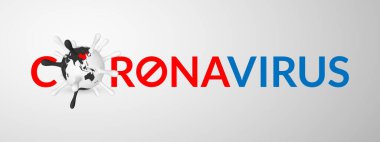 Coronavirus Covid-19, 2019-NKoV. Virüs biriminin 3 boyutlu çizimi. Dünya salgını konsepti. Vektör illüstrasyonu.