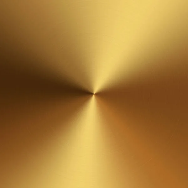 Gradiente Radial Metálico Dorado Con Arañazos Efecto Textura Superficie Lámina — Vector de stock
