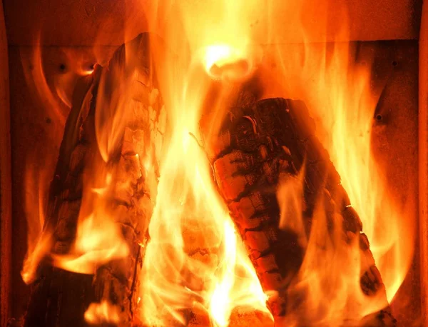 로맨틱 홈 화재 — 스톡 사진