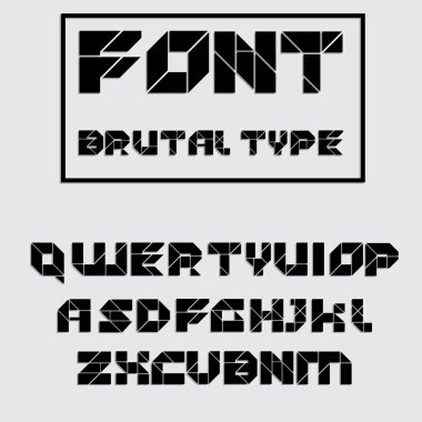 Latin alfabesi harfleri. Vektör.