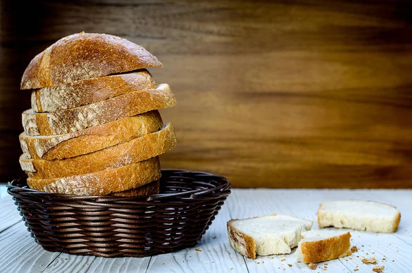 A Sliced Pain De Campagne Au Levain. — Stock Photo, Image