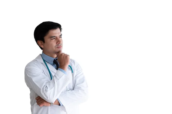 Een senior arts geïsoleerd op witte achtergrond. — Stockfoto