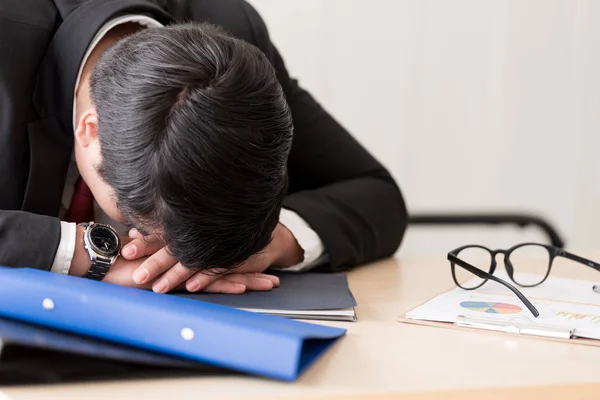 Businessman Slept Working Time Office — Stock Photo, Image