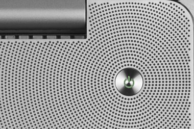 Yüzey metal yeşil güç IO düğmesini alüminyum delikli