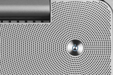 Yüzey metal mavi güç IO düğmesini alüminyum delikli