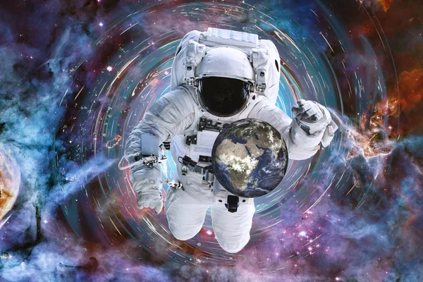 stock image Astronaut save the Earth from crysis