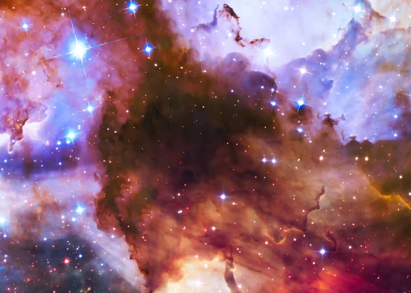 Μια πολύχρωμη περιοχή σχηματισμού αστεριών κάπου στο βαθύ διάστημα — Φωτογραφία Αρχείου