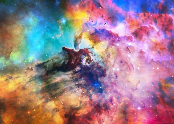Туманність Лагуна яскравими кольорами. — стокове фото