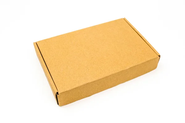 Caja de cartón rectangular cerrada — Foto de Stock