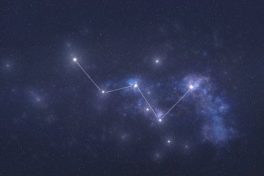 Dış uzaydaki Cassiopeia Takımyıldızı