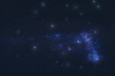 Uzayda tek ceros yıldızları. Tek boynuzlu at takımyıldızı. Bu görüntünün elementleri Nasa tarafından döşendi 
