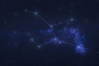 Lepus Takımyıldızı dış uzayda. Bu görüntünün elementleri NASA tarafından oluşturulmuş takımyıldız çizgilerine sahip Hare takımyıldızları 