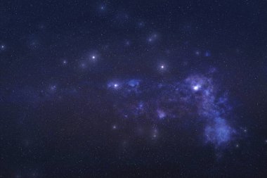 Vulpecula Takımyıldızı dış uzayda. Gece gökyüzündeki Chanterelle takımyıldızı. Bu görüntünün elementleri NASA tarafından döşendi. 