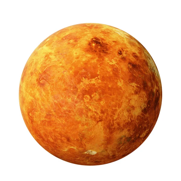 白色に孤立した太陽系の金星惑星 3Dレンダリング図です この画像の要素はNasaによって提供されました — ストック写真