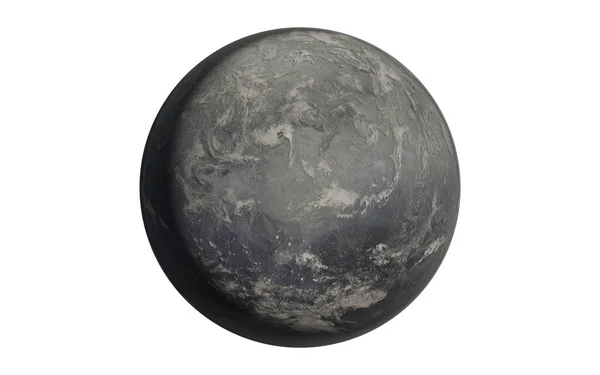 Nagy Részletességű Mercury Bolygó Naprendszer Elszigetelt Fehér Alapon Renderelés Illusztráció — Stock Fotó