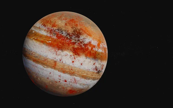 Red Jupiter Houdt Van Fictie Exoplaneet Ruimte Weergegeven Illustratie Elementen — Stockfoto