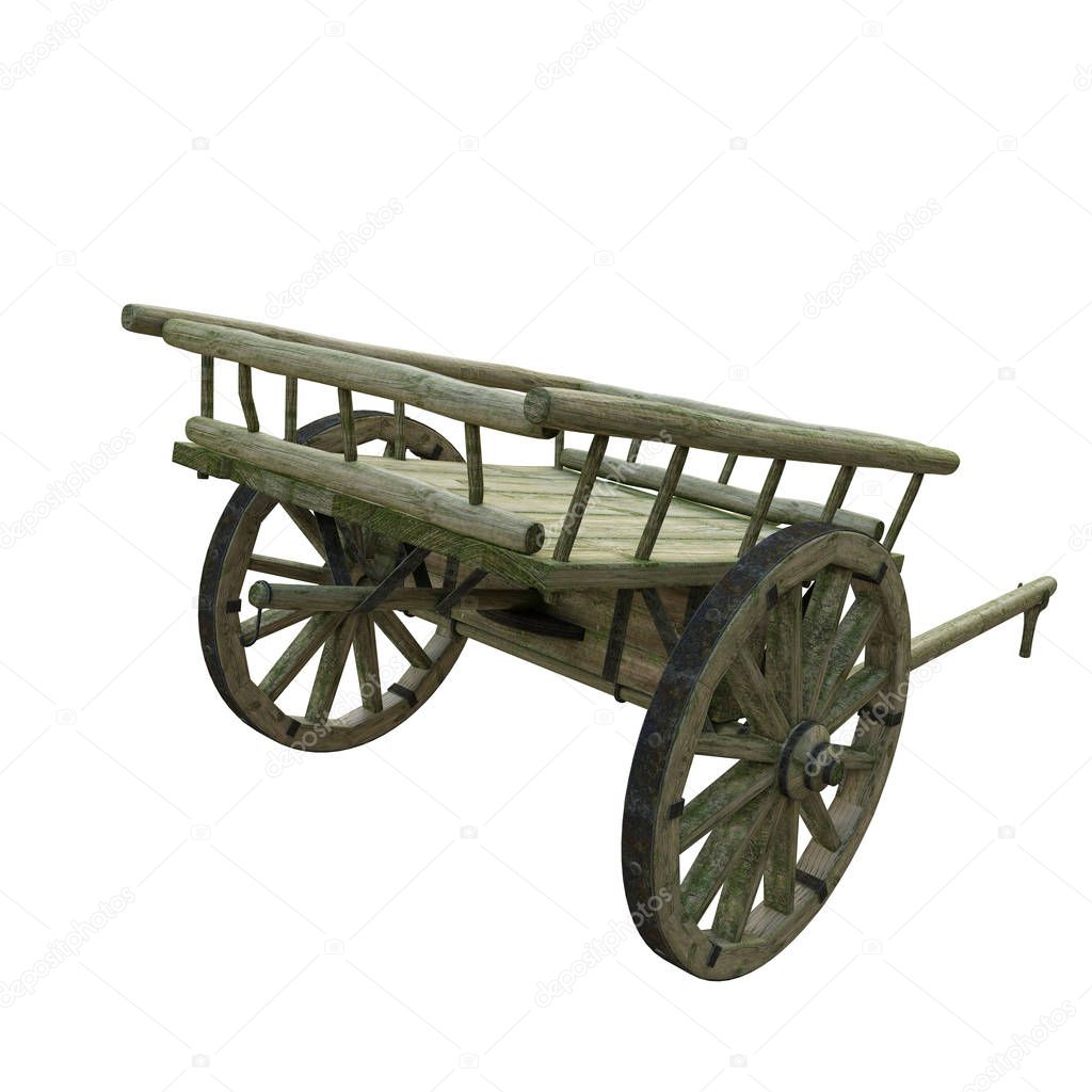 wooden cart