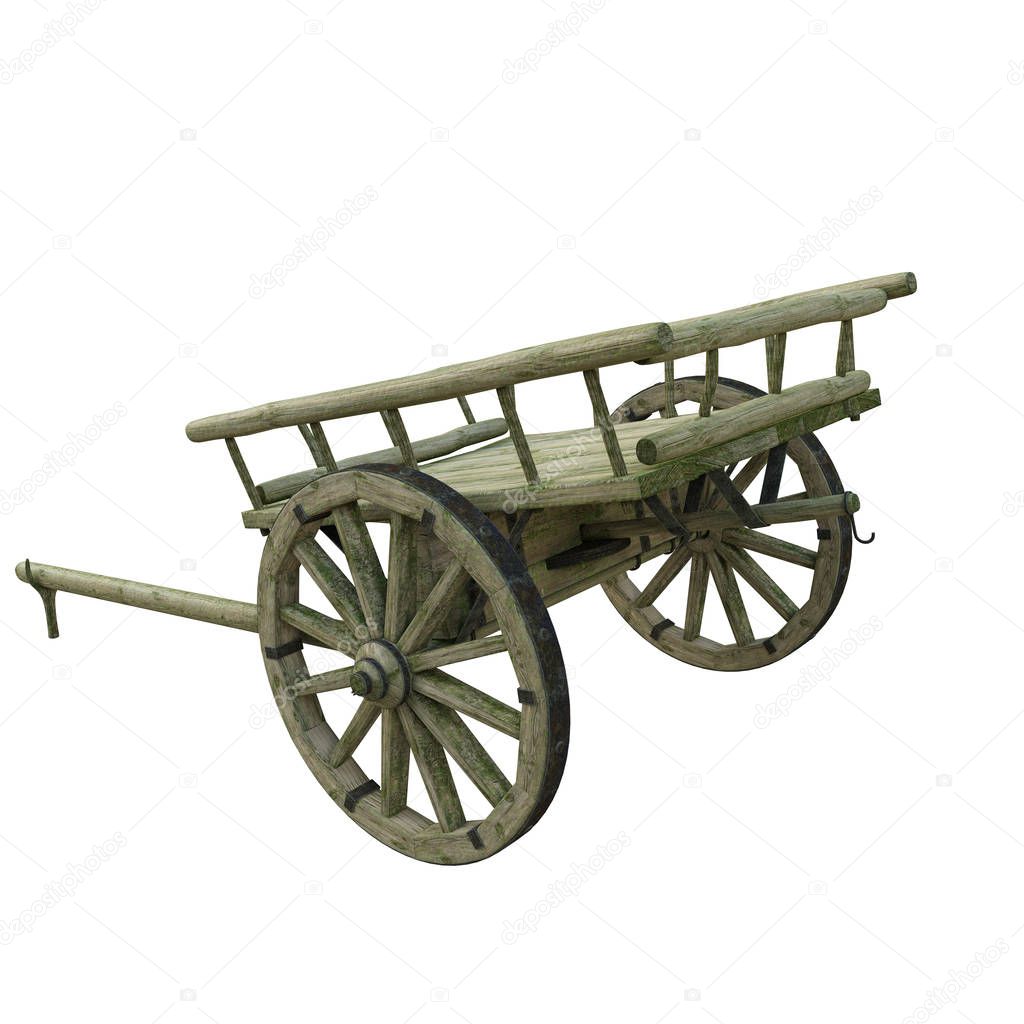 wooden cart