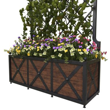 Pergola çiçekli