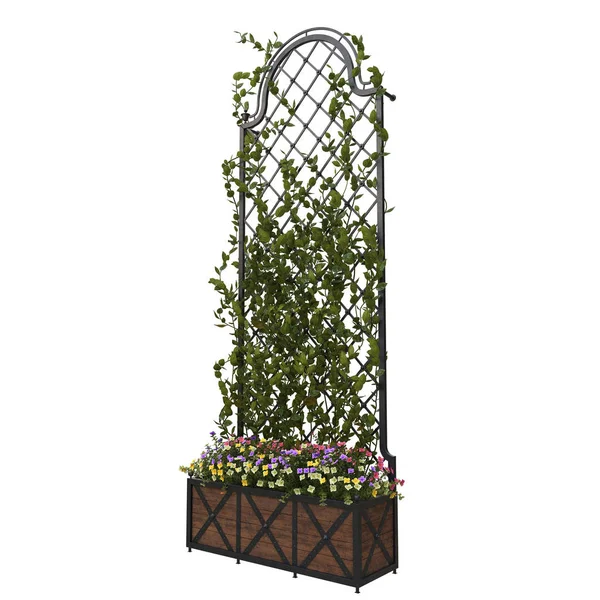 Pergola met bloemen — Stockfoto