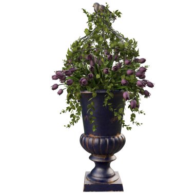 Vazoda beyaz Lale çiçekler