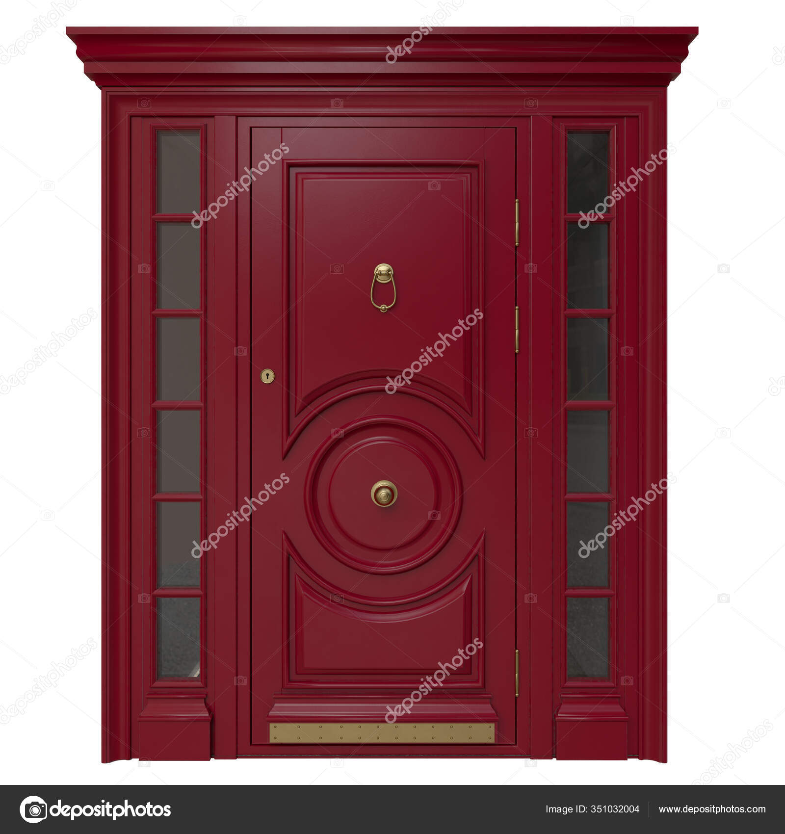 Classic Entrance Doors Houses Mansions Decoration Entrance Group Brass Gold Stock Photo By C Agneshuladar