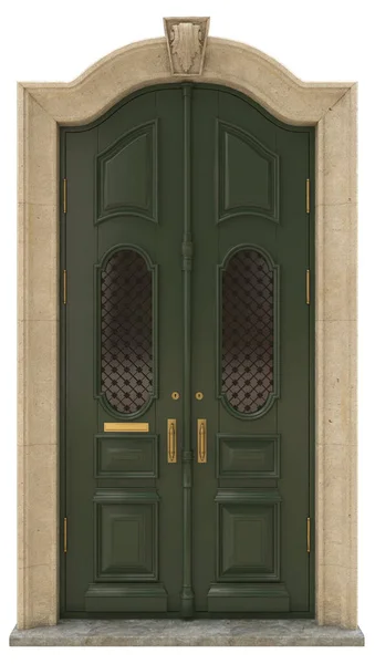 Puertas Entrada Clásicas Para Casas Mansiones Como Decoración Del Grupo — Foto de Stock