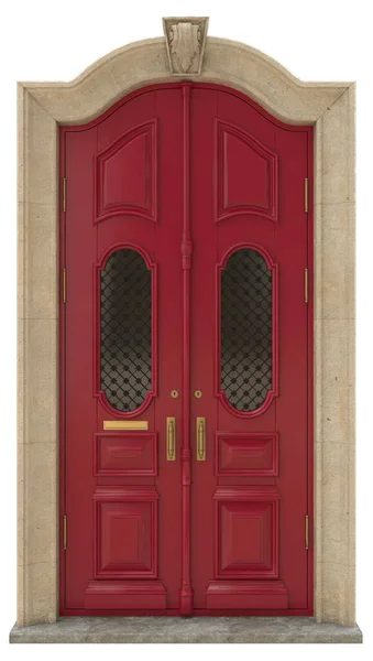 Classic Entrance Doors Houses Mansions Decoration Entrance Group Brass Gold — Stock Photo, Image