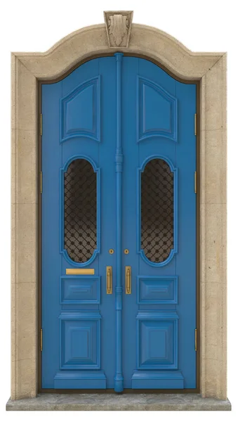 Classic Entrance Doors Houses Mansions Decoration Entrance Group Brass Gold — Stock Photo, Image