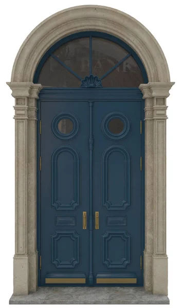 Класичні Вхідні Двері Будинків Особняків Прикраса Вхідної Групи Латунним Золотим — стокове фото