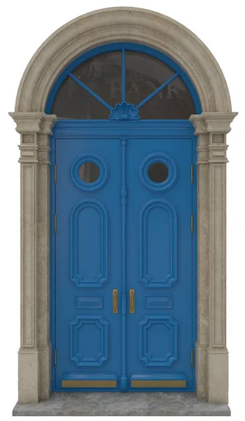 真鍮や金の金具を持つ入り口グループの装飾としての家や邸宅のための古典的な入り口のドア — ストック写真