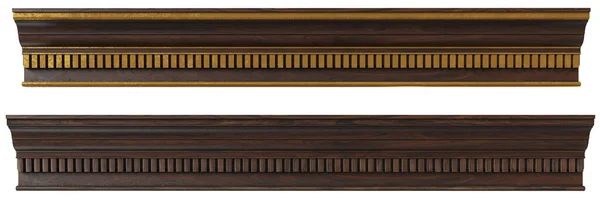 Classic Wood Panel Made Wood Veneer Elements Gold Patina Classic — Stock Photo, Image