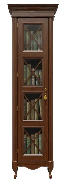 Klasická Knihovna Pro Interiéry Obýváku Tyčí Skříně Stylu Klasiky Borrocca — Stock fotografie