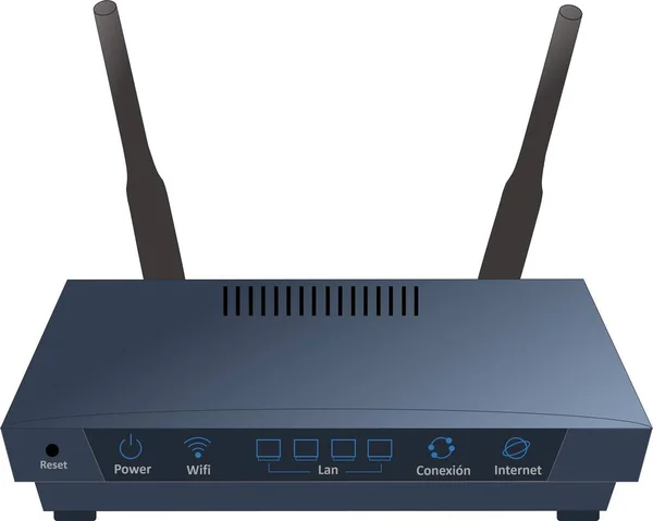 Wifiとインターネット接続のための灰色のルーター — ストック写真